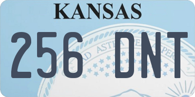 KS license plate 256DNT