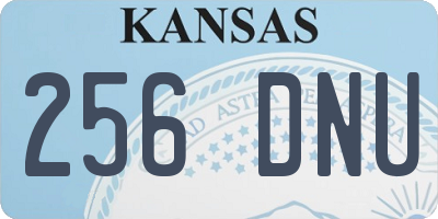 KS license plate 256DNU