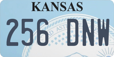 KS license plate 256DNW