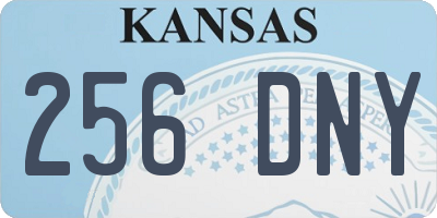 KS license plate 256DNY