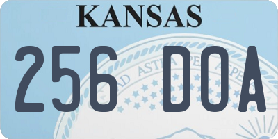 KS license plate 256DOA