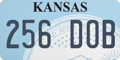 KS license plate 256DOB