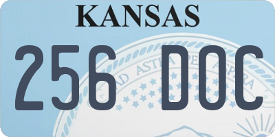KS license plate 256DOC