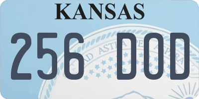 KS license plate 256DOD