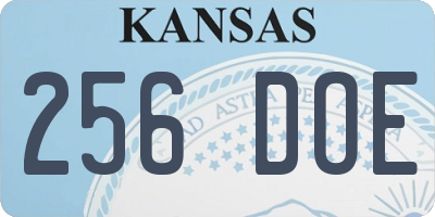 KS license plate 256DOE