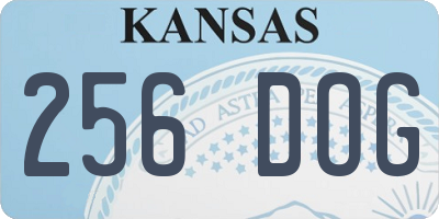 KS license plate 256DOG