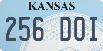 KS license plate 256DOI