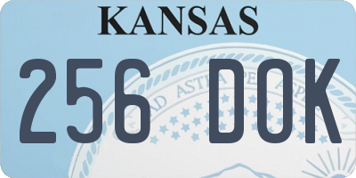 KS license plate 256DOK
