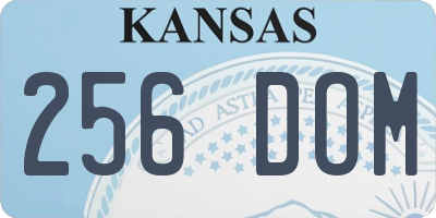 KS license plate 256DOM