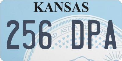 KS license plate 256DPA