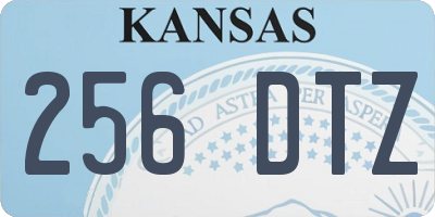 KS license plate 256DTZ
