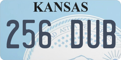 KS license plate 256DUB