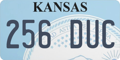 KS license plate 256DUC