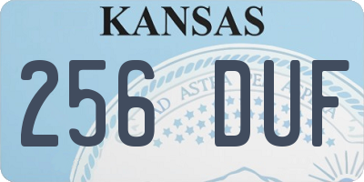 KS license plate 256DUF
