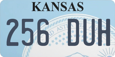KS license plate 256DUH