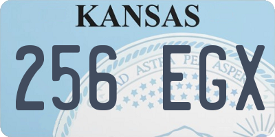KS license plate 256EGX