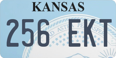 KS license plate 256EKT