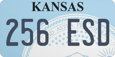 KS license plate 256ESD