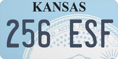 KS license plate 256ESF