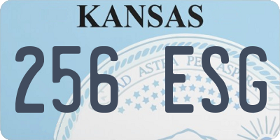 KS license plate 256ESG