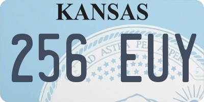 KS license plate 256EUY