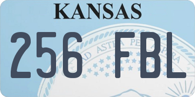 KS license plate 256FBL