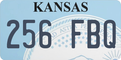 KS license plate 256FBQ