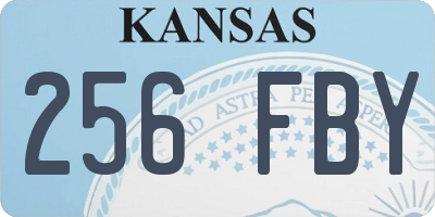 KS license plate 256FBY