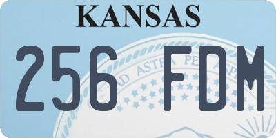 KS license plate 256FDM