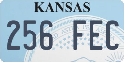 KS license plate 256FEC