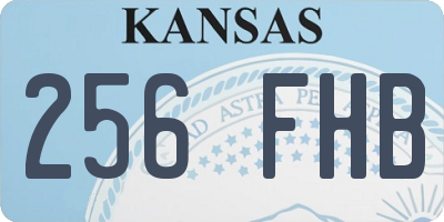 KS license plate 256FHB