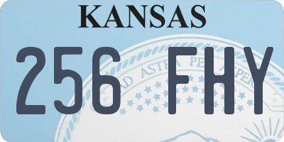 KS license plate 256FHY