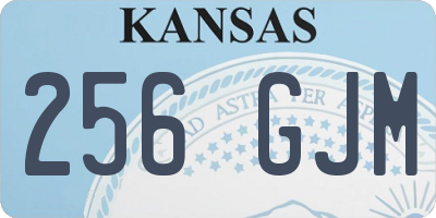 KS license plate 256GJM