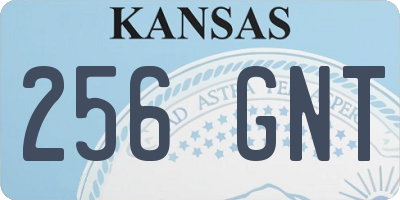 KS license plate 256GNT