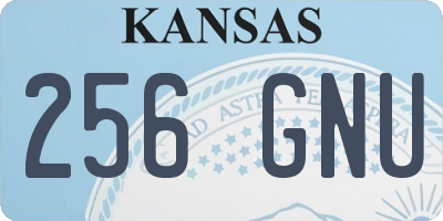KS license plate 256GNU