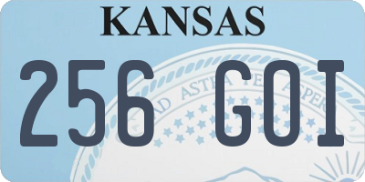 KS license plate 256GOI