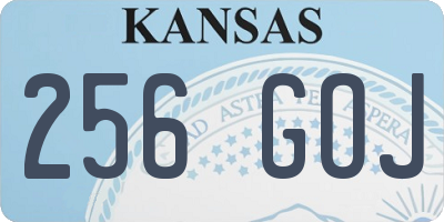 KS license plate 256GOJ