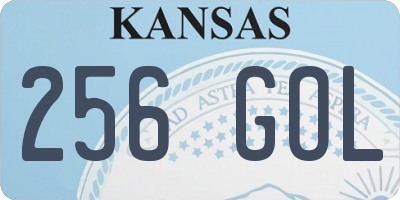 KS license plate 256GOL