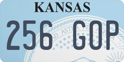 KS license plate 256GOP