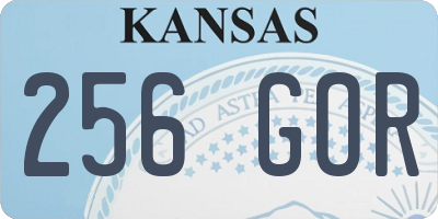 KS license plate 256GOR