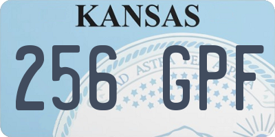 KS license plate 256GPF