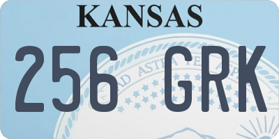 KS license plate 256GRK