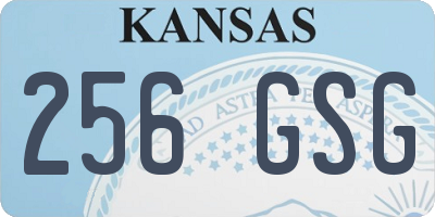 KS license plate 256GSG