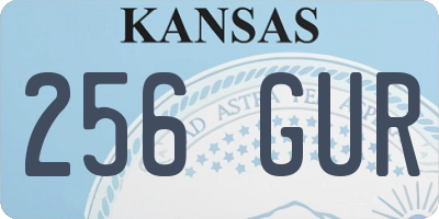 KS license plate 256GUR
