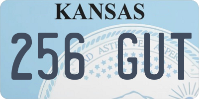 KS license plate 256GUT