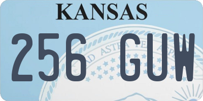 KS license plate 256GUW