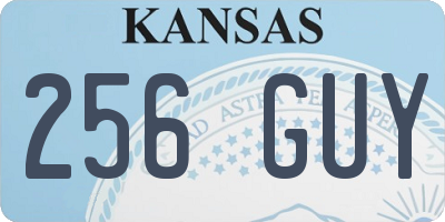 KS license plate 256GUY