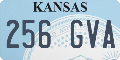 KS license plate 256GVA
