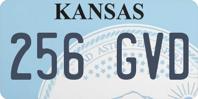 KS license plate 256GVD