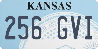 KS license plate 256GVI